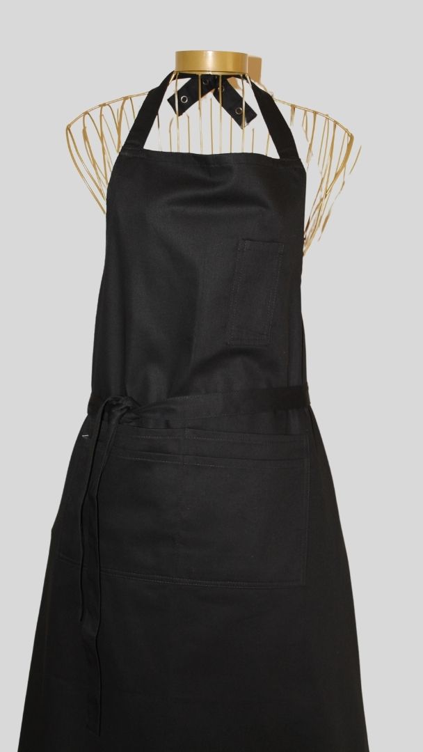 Avental Chef Gui - 100% algodão, Transpassado, bolso frontal.