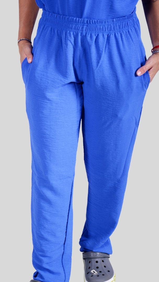 Scrub Feminino- Conjunto privativo- crepe azul royal