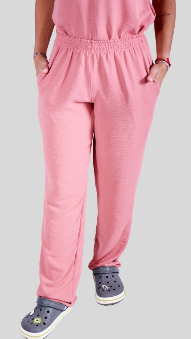 Scrub Feminino- Conjunto privativo- crepe rose