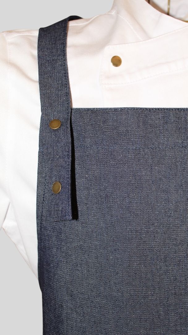 Avental Jeans - com abertura torno cerâmica