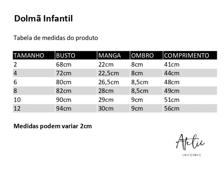 Dolmã Infantil - Picolé Morango