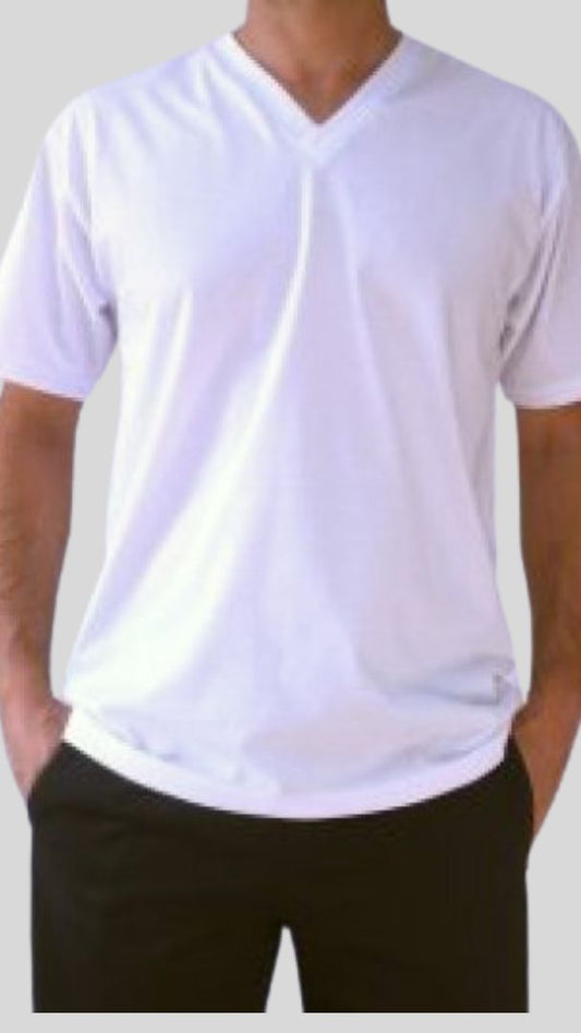 Camiseta Unissex- Branca- Decote V
