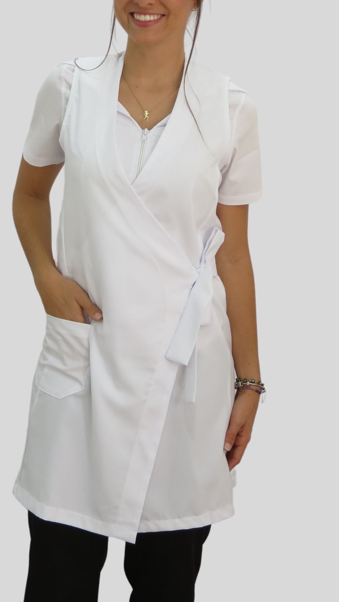 Jaleco Feminino Transpassado - Microfibra