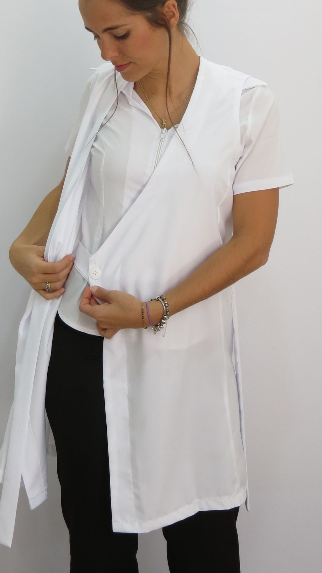 Jaleco Feminino Transpassado - Microfibra