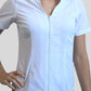 Camisa Feminina- Ziper- manga curta- branca