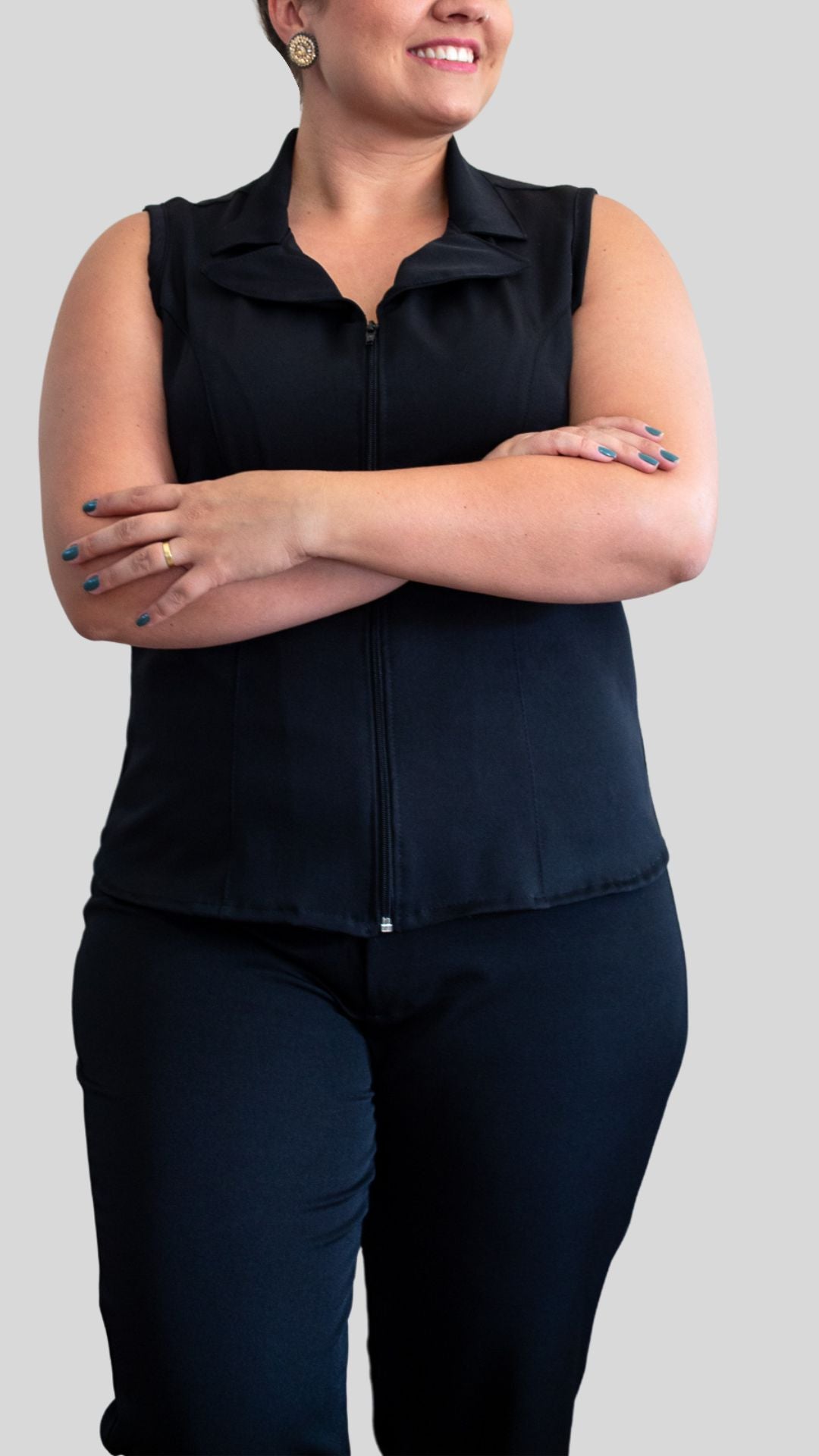 Colete Social- Feminino- Ziper