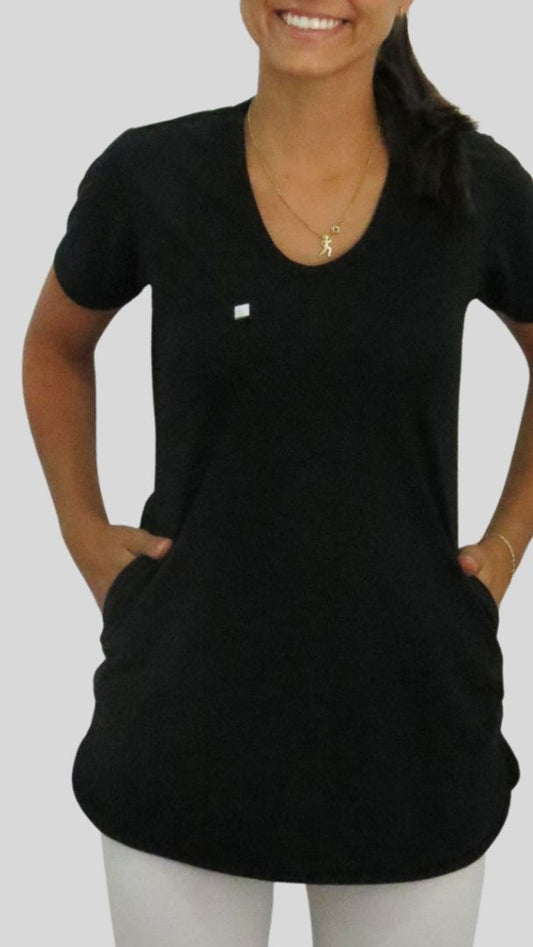 Camiseta Básica Feminina - Vest legging Verão- Preta