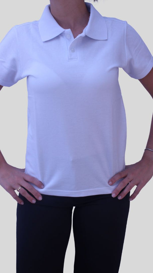 Camiseta Polo Feminina- Branca