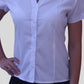 Camisa Feminina- Gola Padre- manga curta- branca