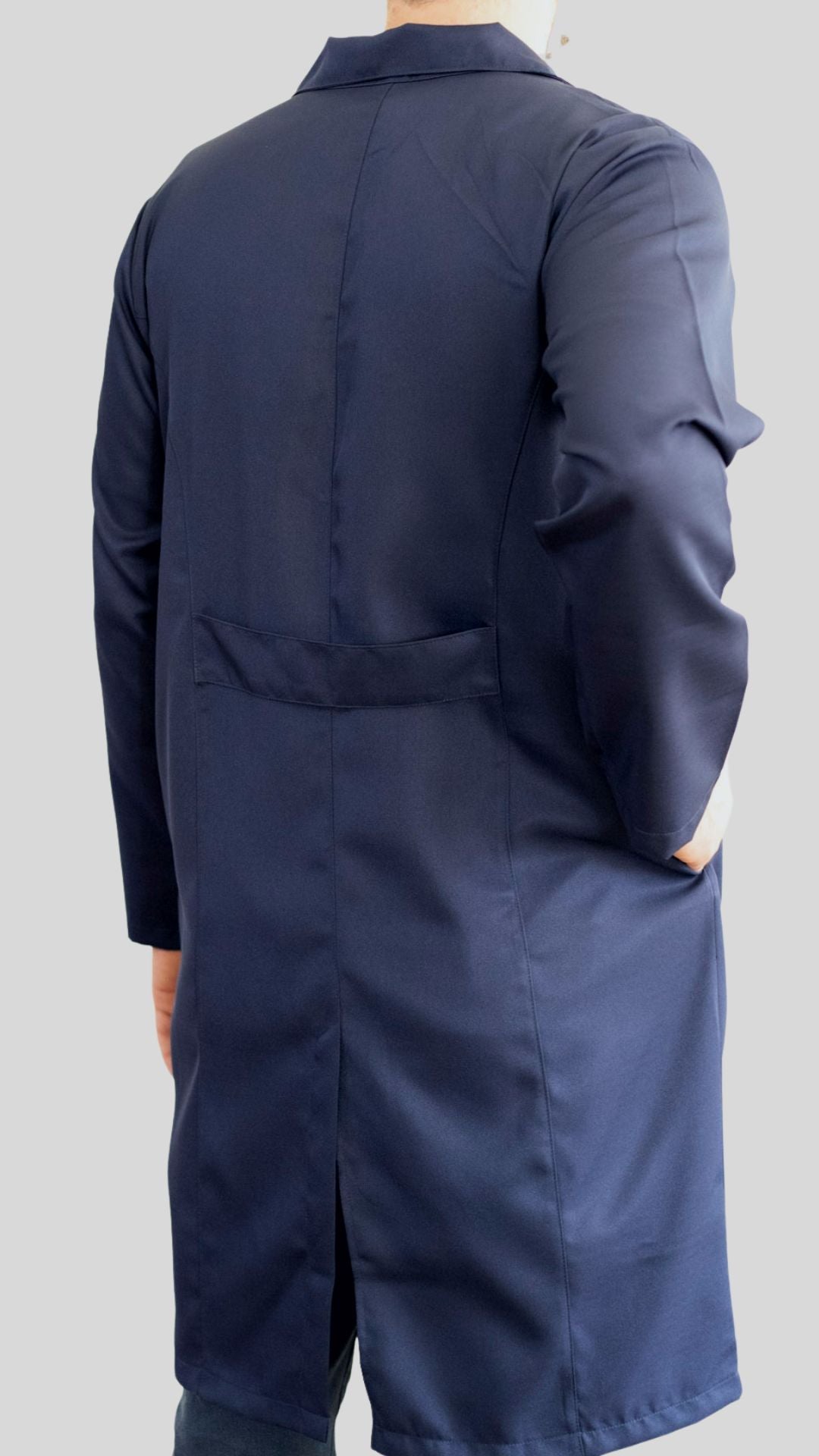 Jaleco Unissex - Microfibra de Gabardine Azul Marinho