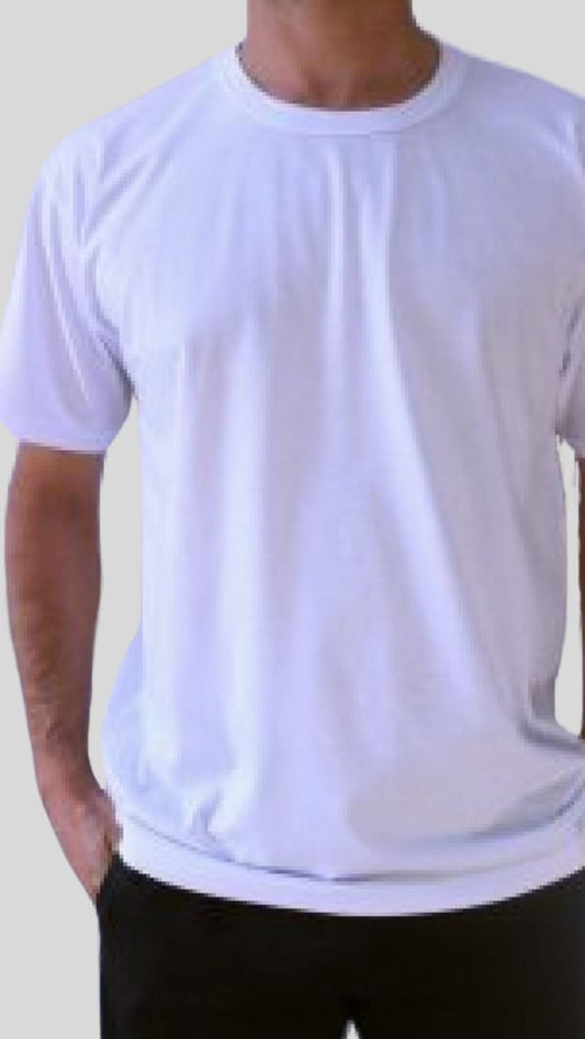 Camiseta Unissex- Branca- Decote Redondo