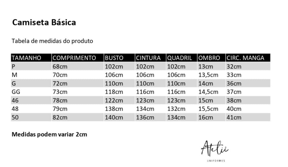 Camiseta Unissex- Branca- Decote Redondo