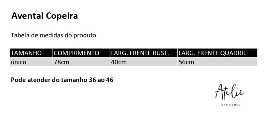 Avental Copeira- Abacaxi