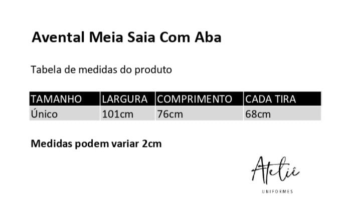 Avental Meia Saia Com Aba- Marron