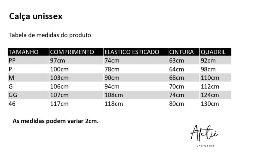 Calça Unissex- Jeans