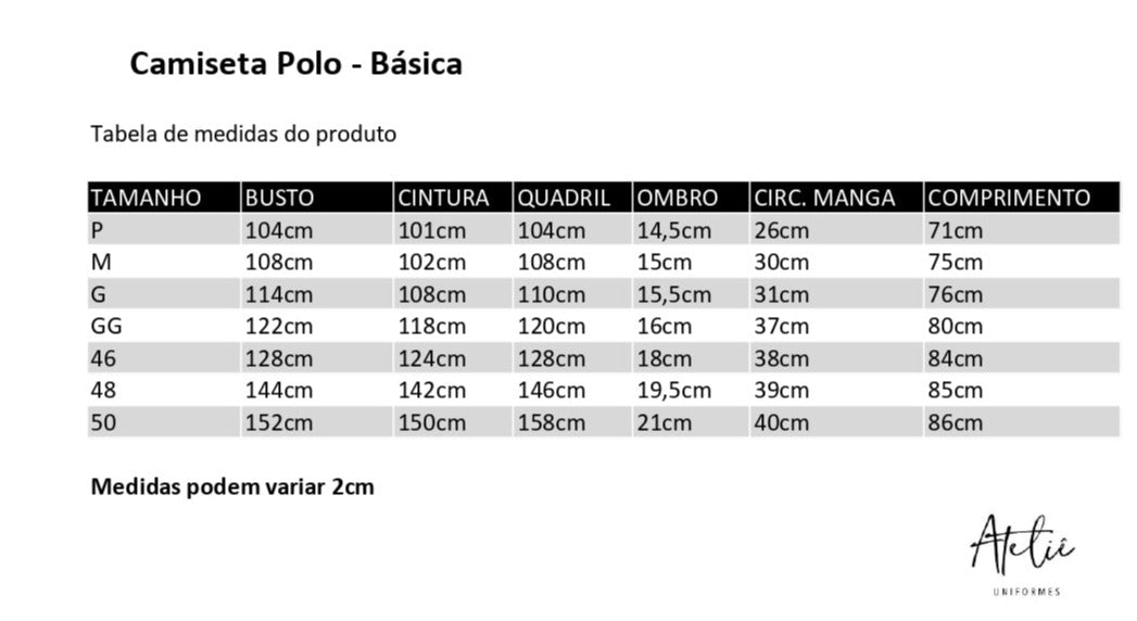 Camiseta Polo Unissex- Preta Mescla