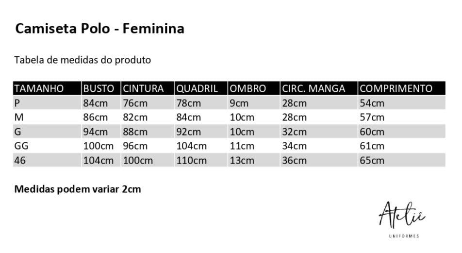 Camiseta Polo Feminina- Marinho