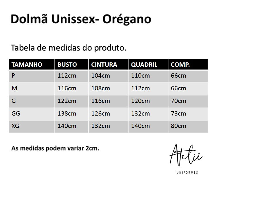 Dolmã Unissex Preta Básica- Orégano