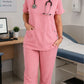 Scrub Feminino- Conjunto privativo- crepe rose