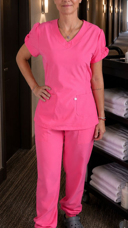 Conjunto privativo, Scrub Feminino modelo princess- pink