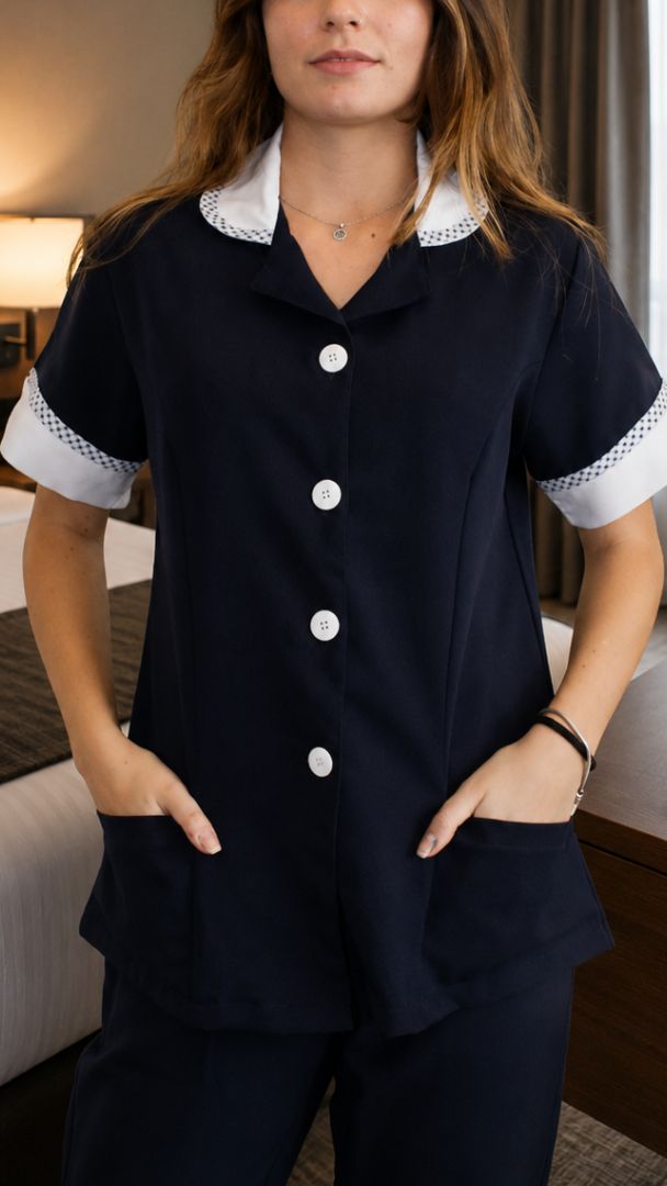 Conjunto Copeira- Oxford Marinho