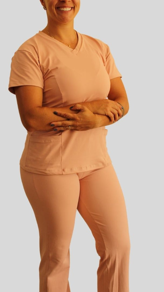 Scrub Feminino calça de Suplex de Poliamida - Rosa claro