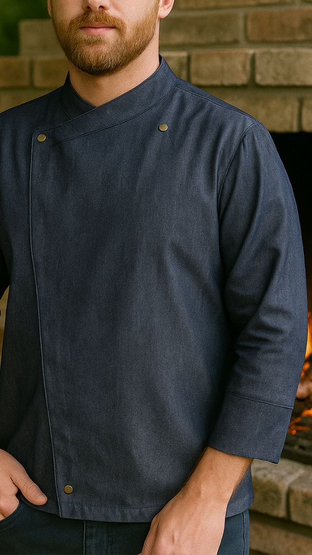 Dolmã Unissex- Pimenta do reino- Botão de pressão- Jeans