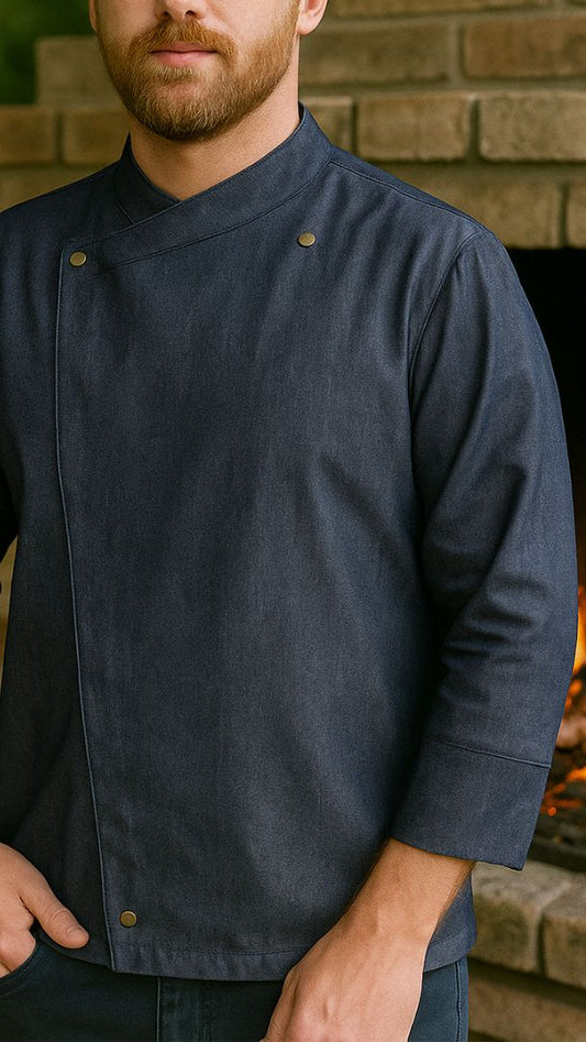 Dolmã Unissex- Pimenta do reino- Botão de pressão- Jeans