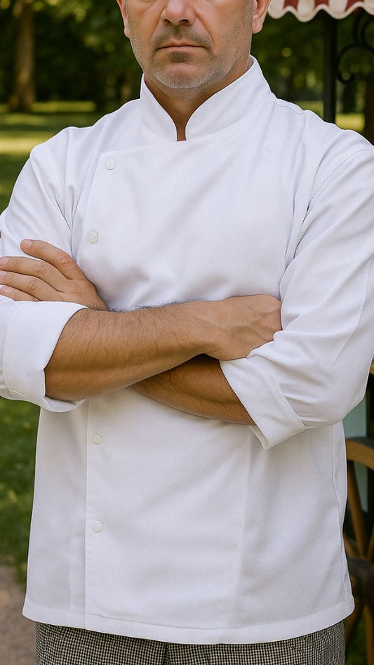 Dolmã Unissex Botão de pressão branca- Alecrim