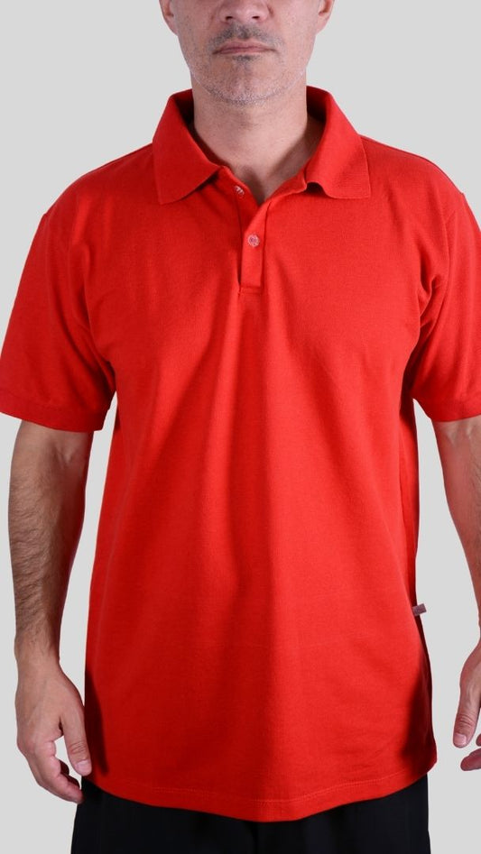 Camiseta Polo Unissex- Vermelho