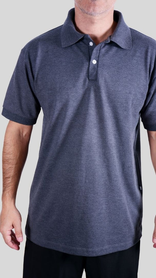 Camiseta Polo Unissex- Cinza