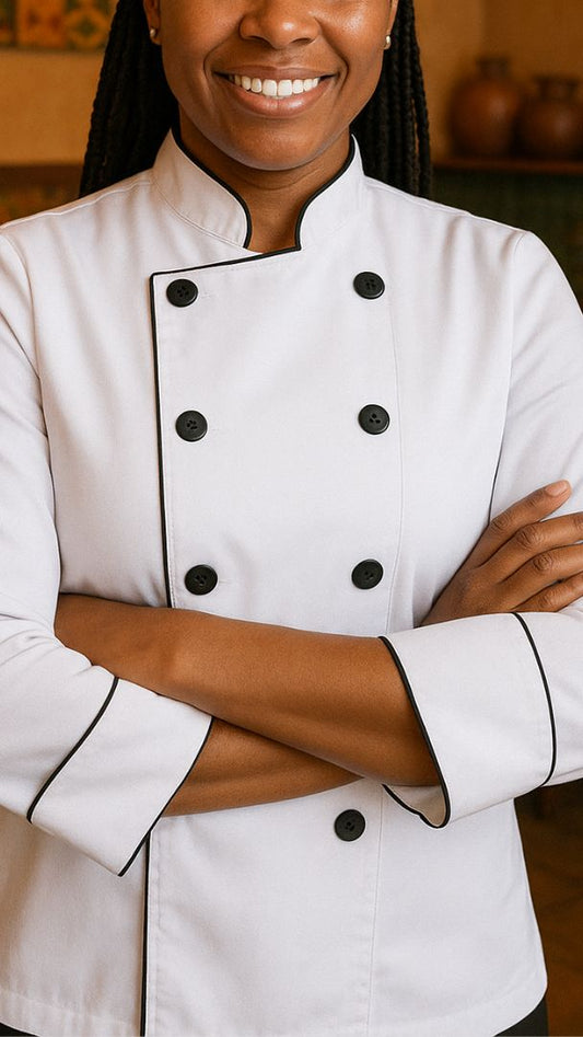 Dolmã Feminina Branca & Preta- Caramelo