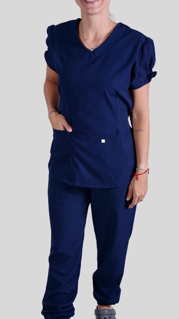 Conjunto privativo, Scrub Feminino modelo princess- marinho