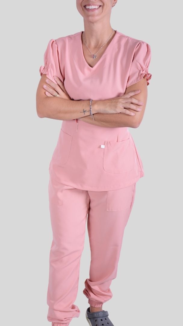 Conjunto privativo, Scrub Feminino modelo princess- nude