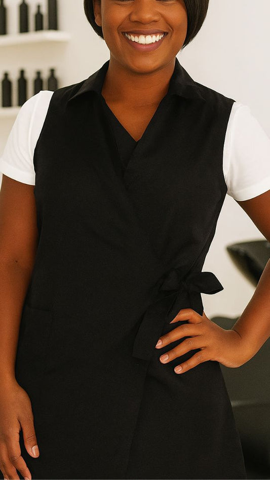 Jaleco Feminino Transpassado - Oxford- Preto