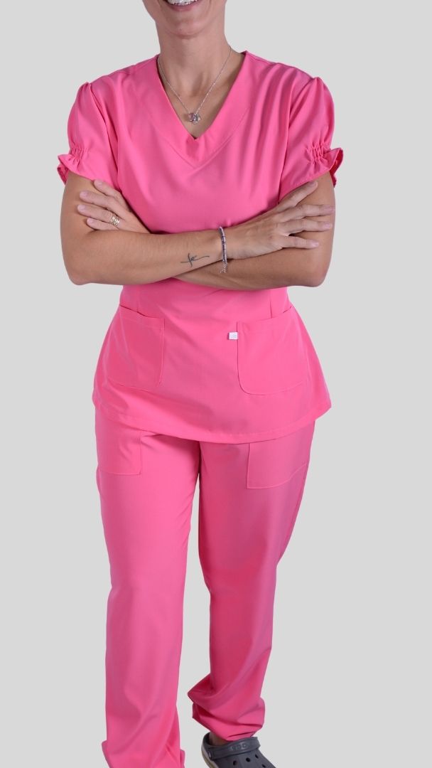 Conjunto privativo, Scrub Feminino modelo princess- pink