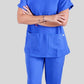 Scrub Feminino- Conjunto privativo- crepe azul royal