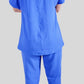 Scrub Feminino- Conjunto privativo- crepe azul royal