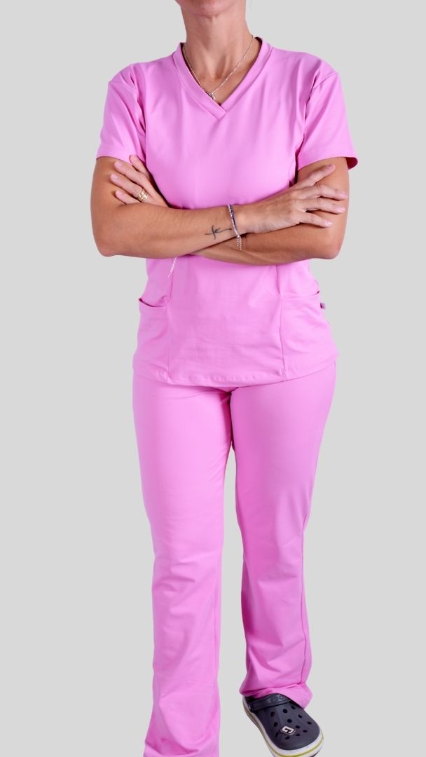 Scrub Feminino - Conjunto privativo poliamida - Lilás