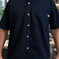 Camisa Social- Masculina- Manga curta Preta