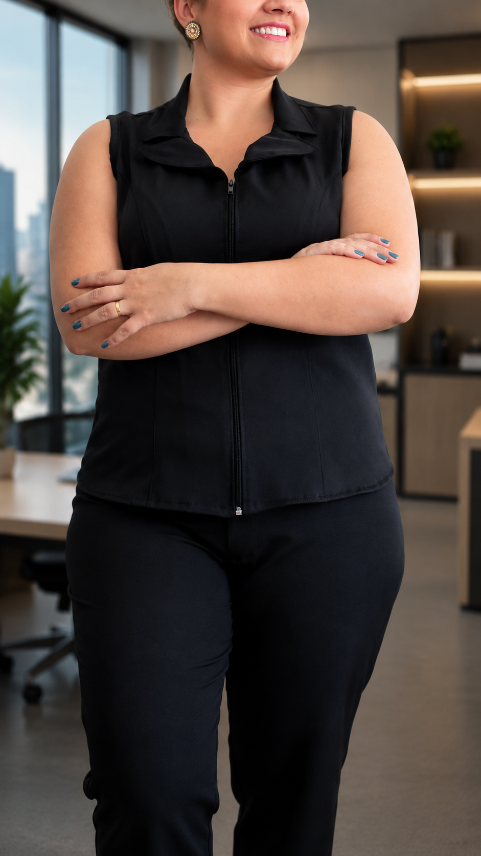 Colete Social- Feminino- Ziper