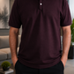 Camiseta Polo Unissex- Marrom escuro