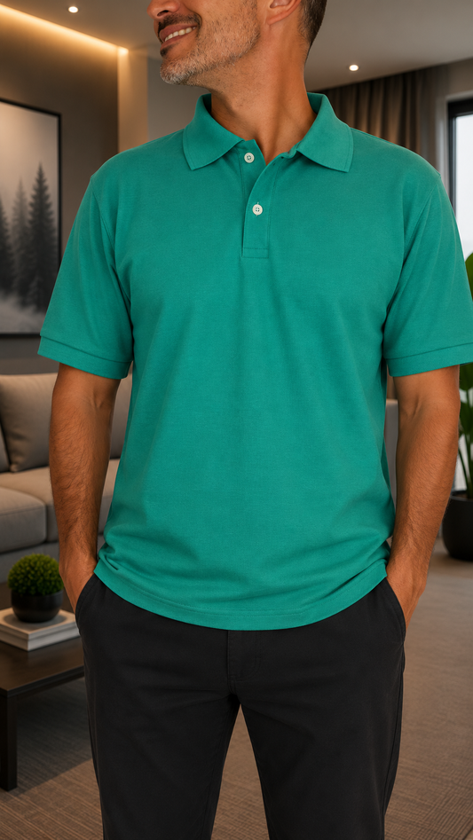 Camiseta Polo Unissex- Verde