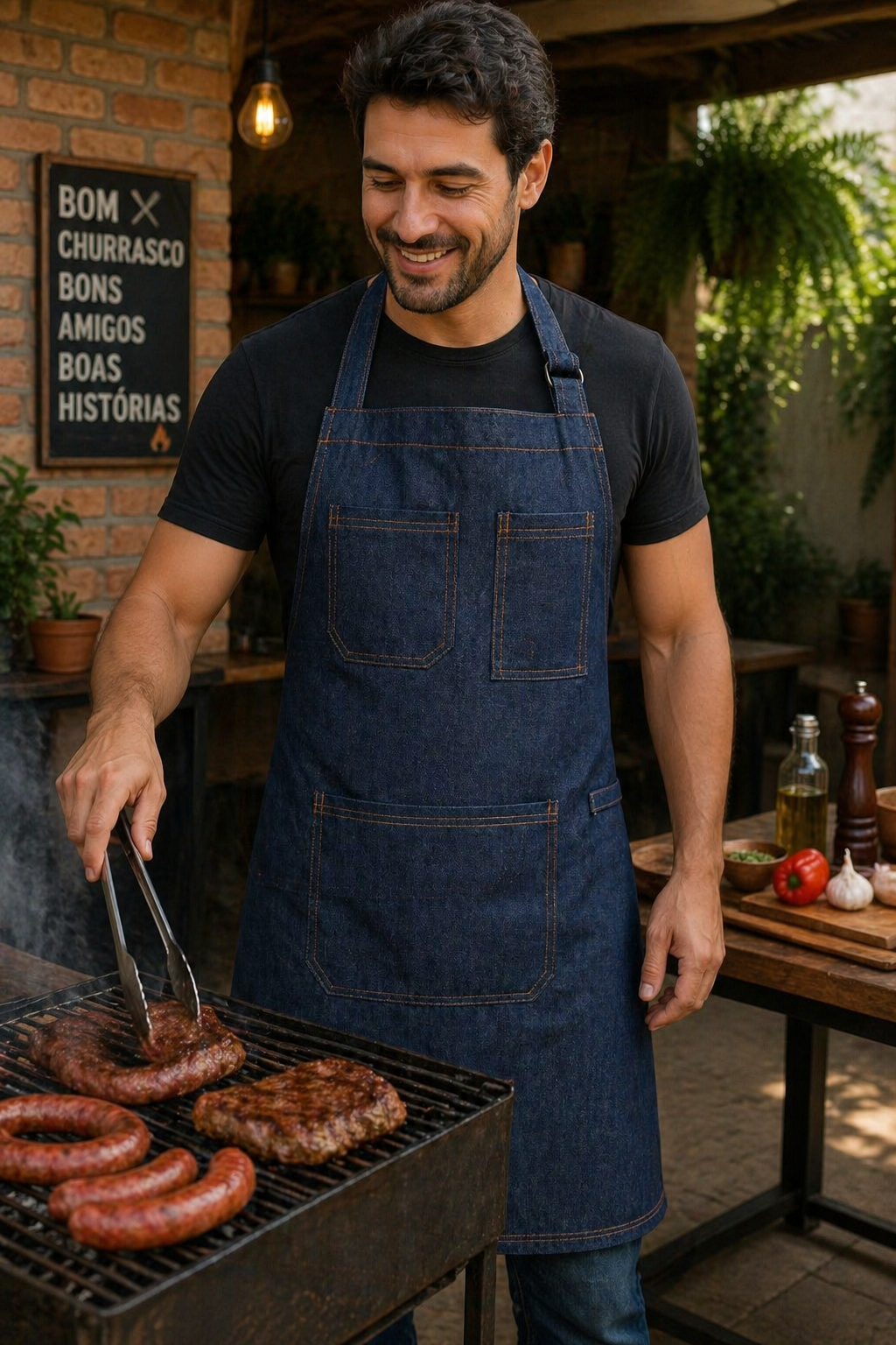 Avental Tradicional Jeans - Churrasco