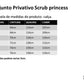 Conjunto privativo, Scrub Feminino modelo princess- cinza
