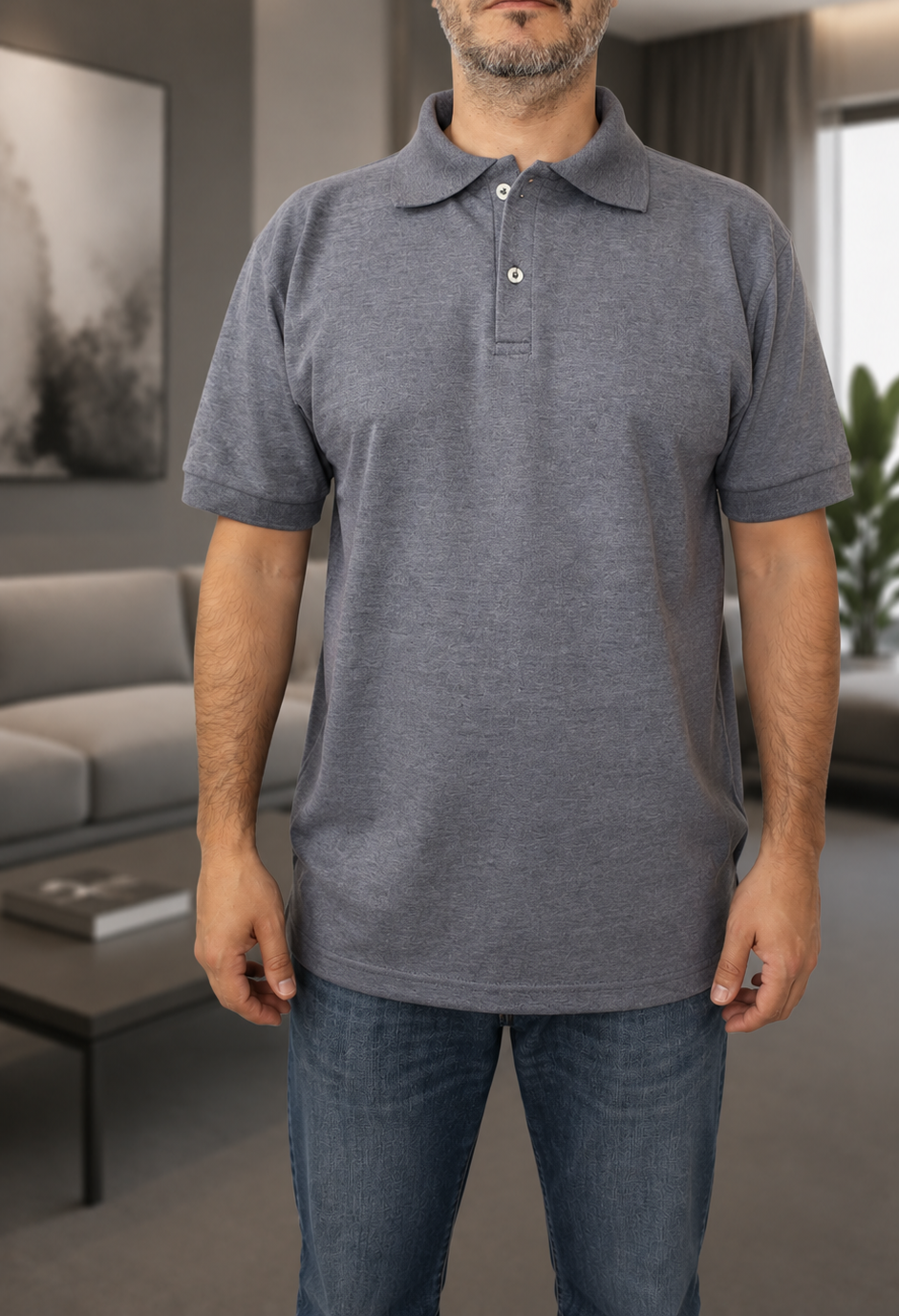 Camiseta Polo Unissex- Jeans