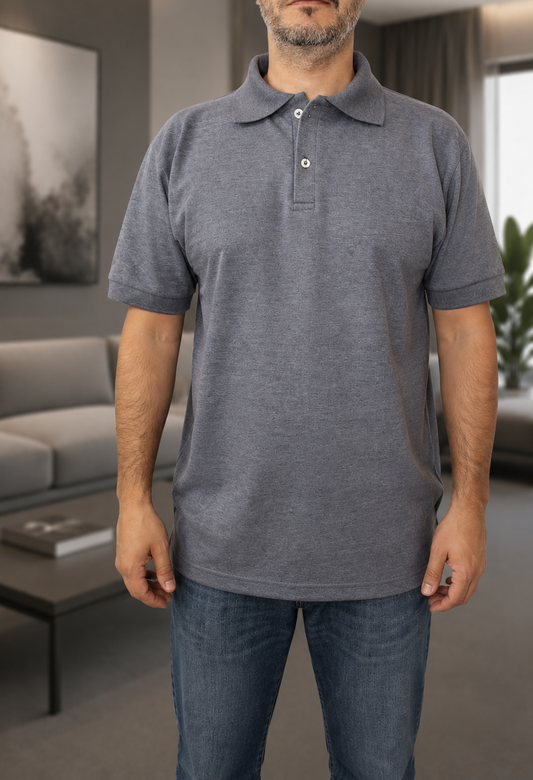 Camiseta Polo Unissex- Jeans