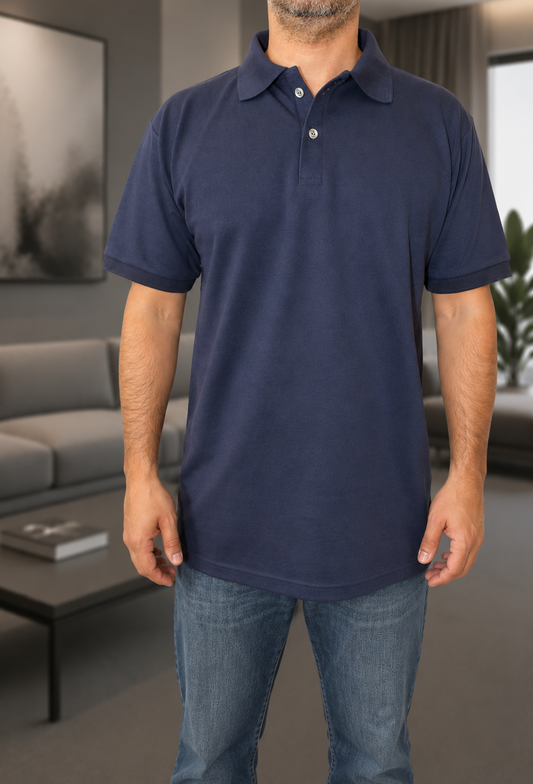 Camiseta Polo Unissex- Marinho
