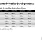 Conjunto privativo, Scrub Feminino modelo princess- cinza