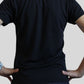 Camiseta Baby look- feminina preta- Decote V